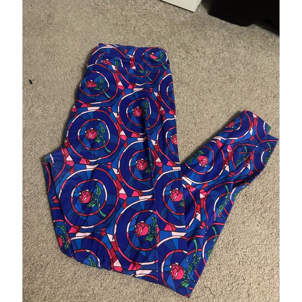 CP x Disney Beauty and the Beast Stained Glass Rose Leggings